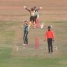 Unpredictable dangers in cricket: Umpire hit by flying bat - Watch | Cricket News