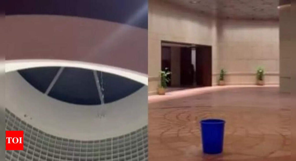 'Adhesive material was ... ': What Lok Sabha secretariat said on water leakage in new Parliament building | India News