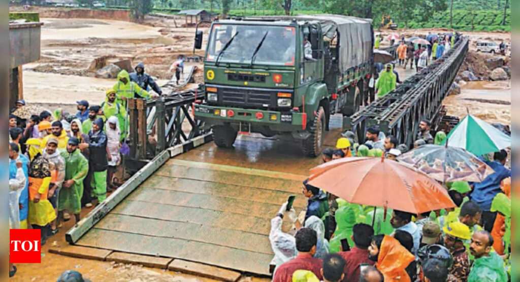 Kerala landslides: Army team builds 190-foot Bailey bridge in record time | Kochi News