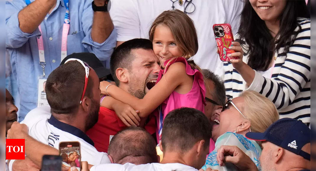 Viral Video: Tearful Novak Djokovic hugs daughter, family after claiming first-ever Olympic gold | Paris Olympics 2024 News