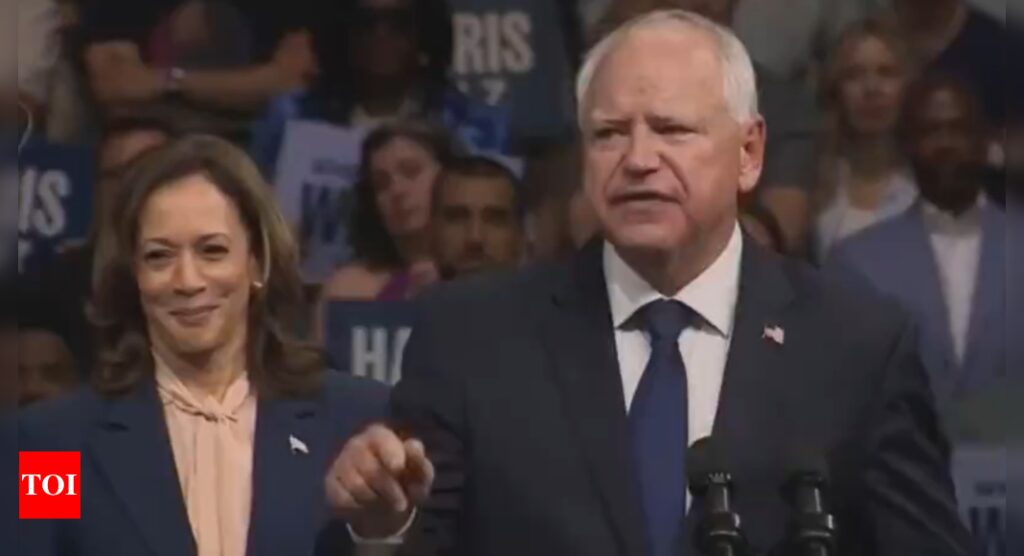 Walz attacks Trump and Vance in first appearance as Harris’s running mate: 'They are creepy, weird as hell'