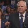 Walz attacks Trump and Vance in first appearance as Harris’s running mate: 'They are creepy, weird as hell'