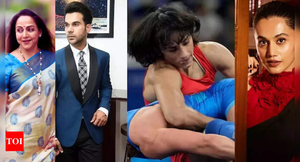 Vinesh Phogat disqualified in the 50kg freestyle wrestling category at the Paris Olympics; Bollywood celebs including Hema Malini and Taapsee Pannu REACT | Hindi Movie News