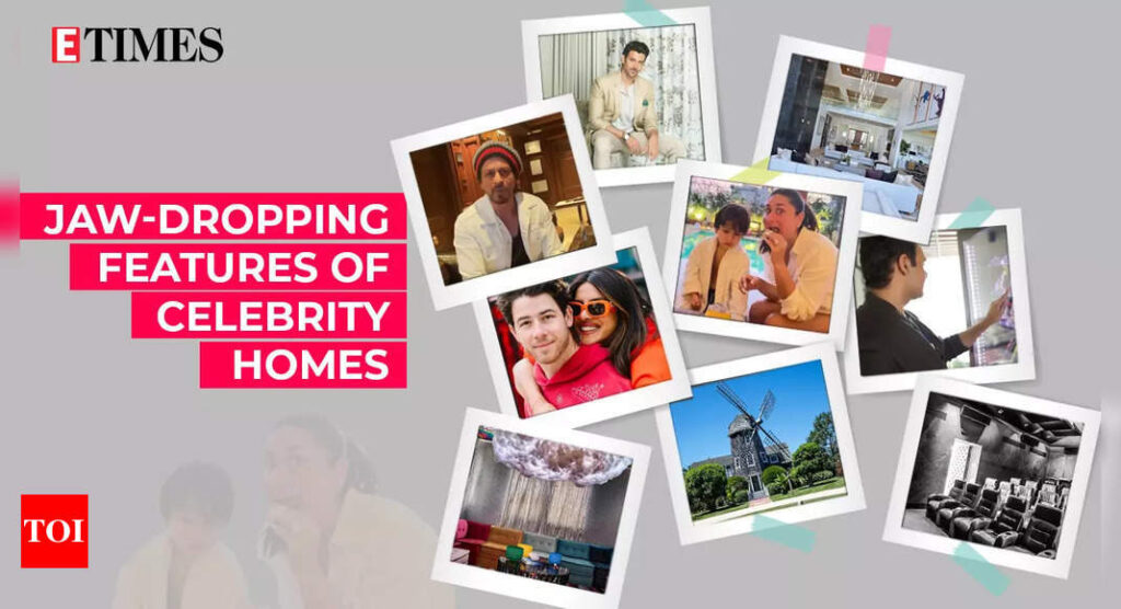 Jaw-dropping features of celebrity homes: From Hrithik Roshan's chocolate vending machine and Shah Rukh Khan's private theatre to Robert Downey Jr's windmill house and Demi Lovato's 'Shroom Room' |