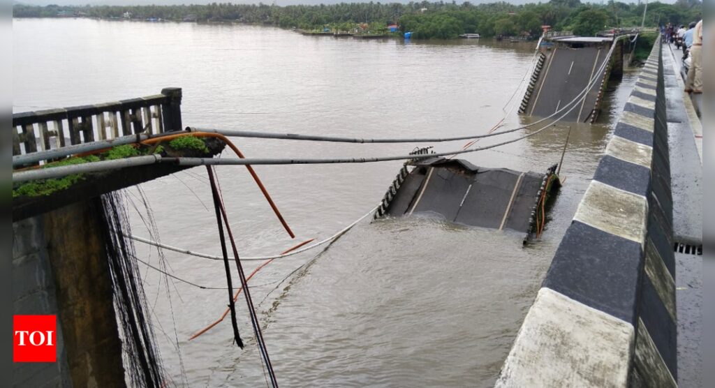 Key bridge collapses in Karnataka, trucker rescued | India News