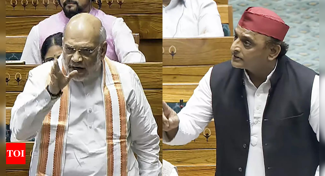 Amit Shah vs Akhilesh Yadav in Lok Sabha: Akhilesh alleges speakers rights being taken away; Amit Shah responds | India News