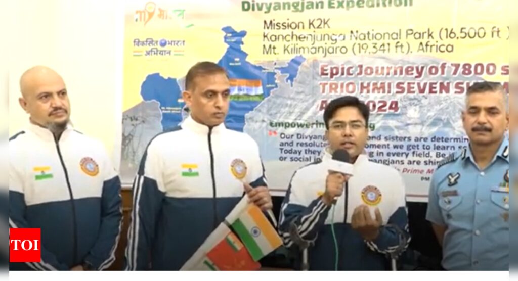 Indian expedition team unfurls largest Tricolour atop Mt Kilimanjaro | India News