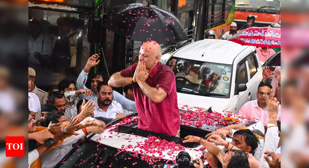 Watch what AAP leader Manish Sisodia said after walking out of jail | India News