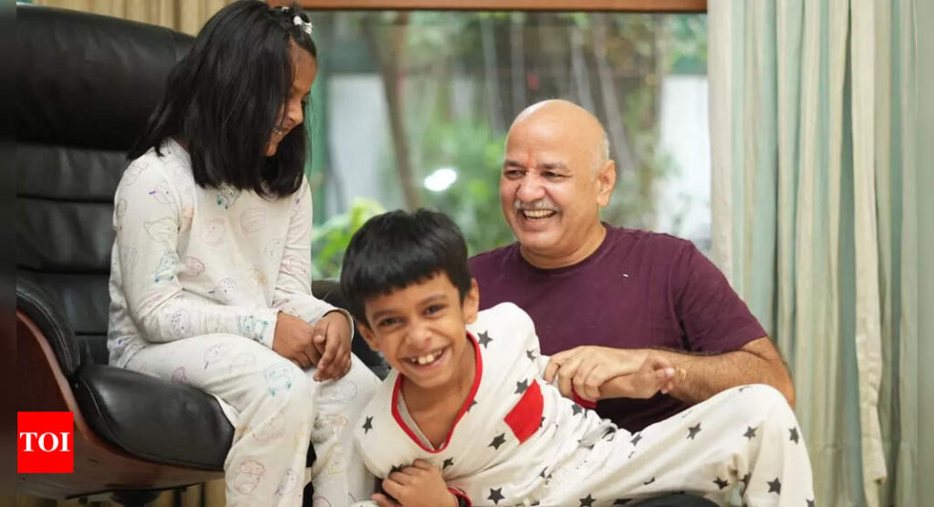 'Moments with God': Sisodia shares playful pics with his kids 2 days after release from jail | India News