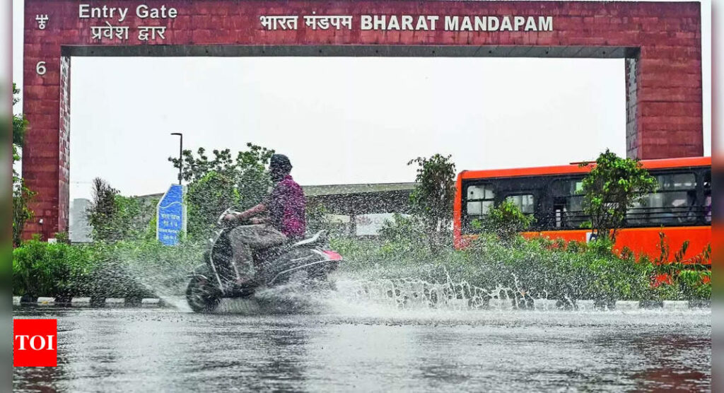 Delhi weather: Rain woes continue in city, more showers expected today as IMD issues 'yellow' alert | Delhi News