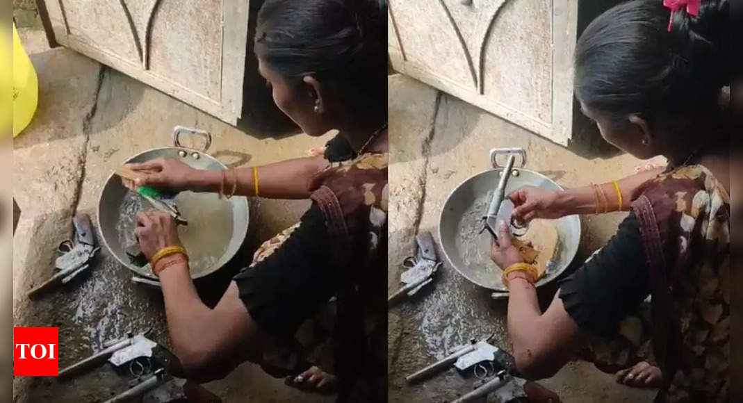 Video of woman washing pistols leads cops to illegal arms factory in Madhya Pradesh's Morena | Bhopal News