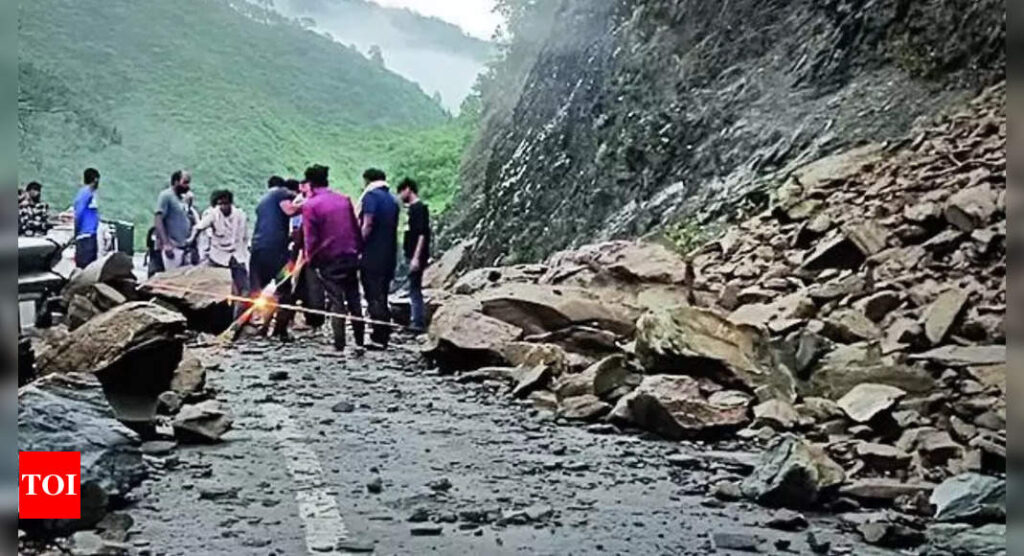 Narrow escape for pilgrims as massive landslide blocks Badrinath highway | Dehradun News