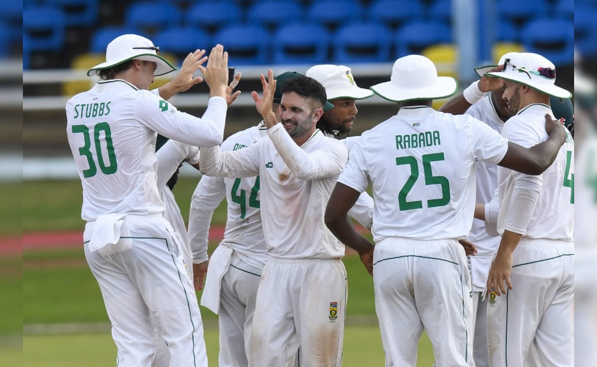 South Africa's Keshav Maharaj Restricts West Indies In Rainy Third Day Of Test