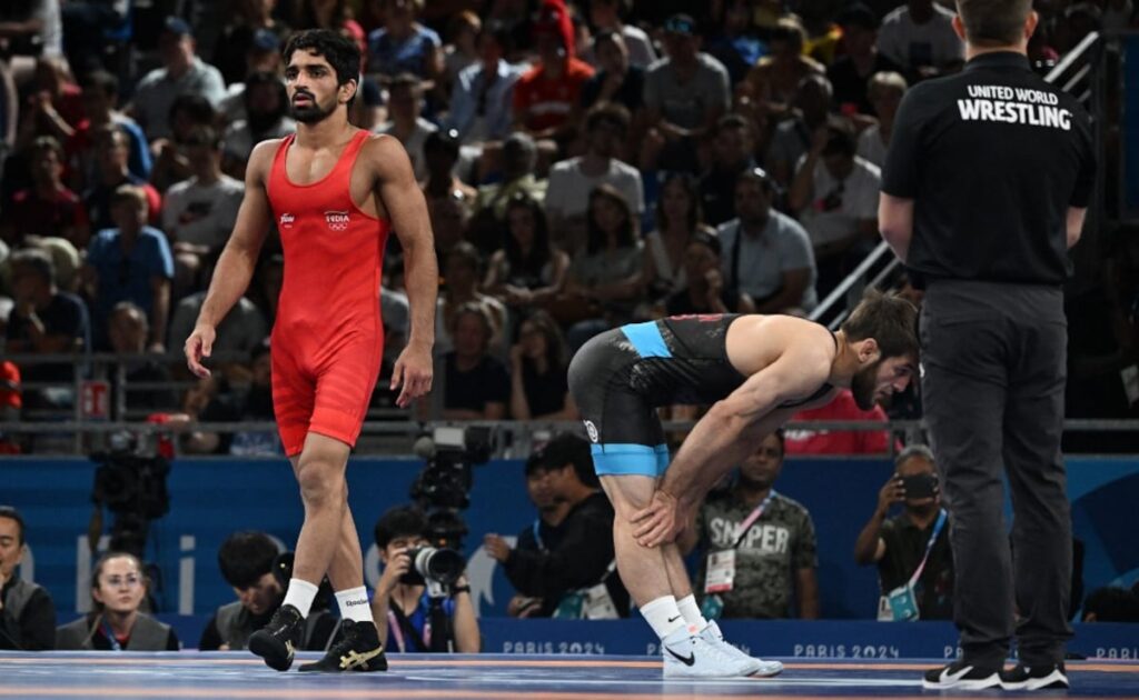 Wrestler Aman Sehrawat Enters Paris Olympics 2024 Semi-Final In Men's 57kg Freestyle